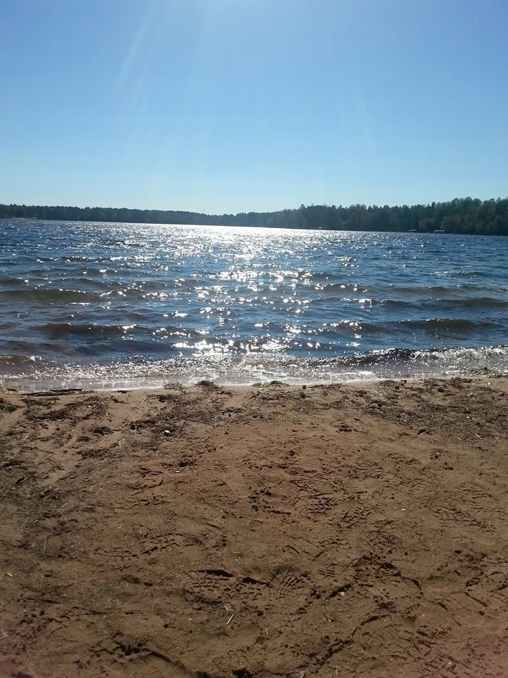 A picture of Watson's sandy private beach