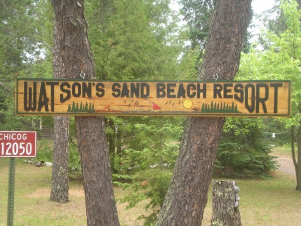 Watson Sand Beach Resort sign
